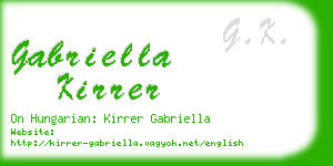 gabriella kirrer business card